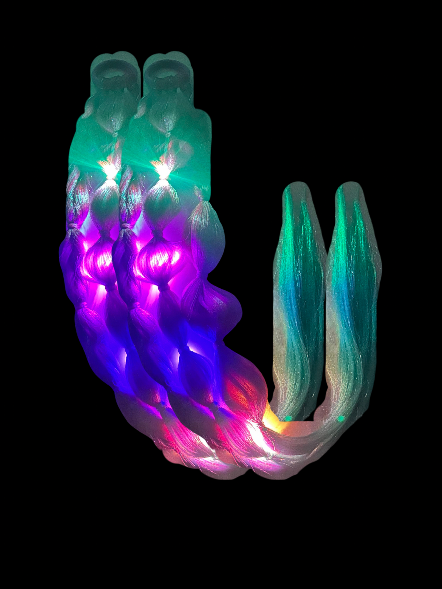 Cotton candy LED light up Bubble Ponytail set