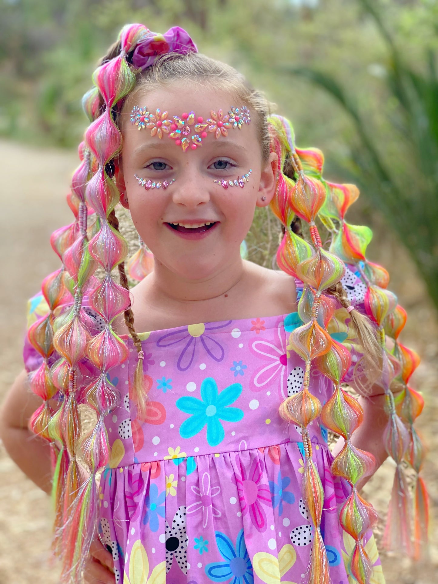 Rainbow Stargaze Bubble Ponytail Set