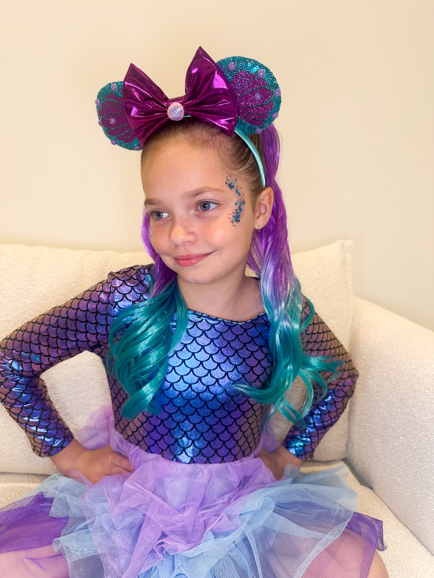 Mermaid princess ponytail