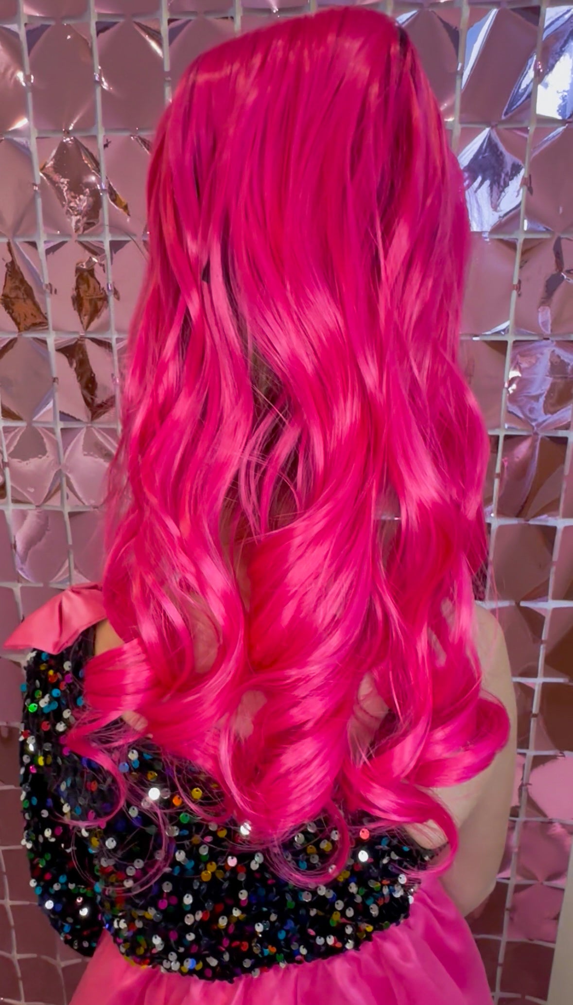 Pretty in pink princess ponytail