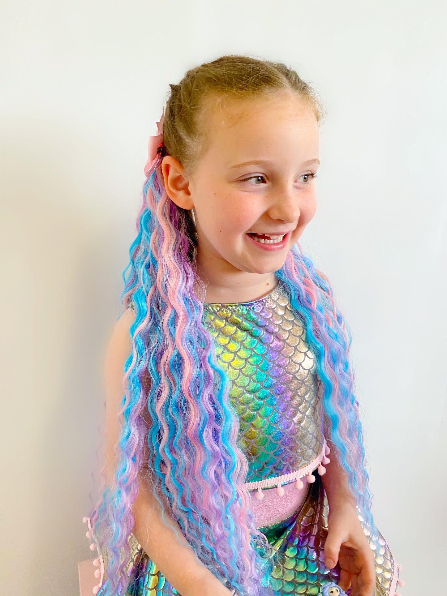 Cotton Candy mermaid ponytail set
