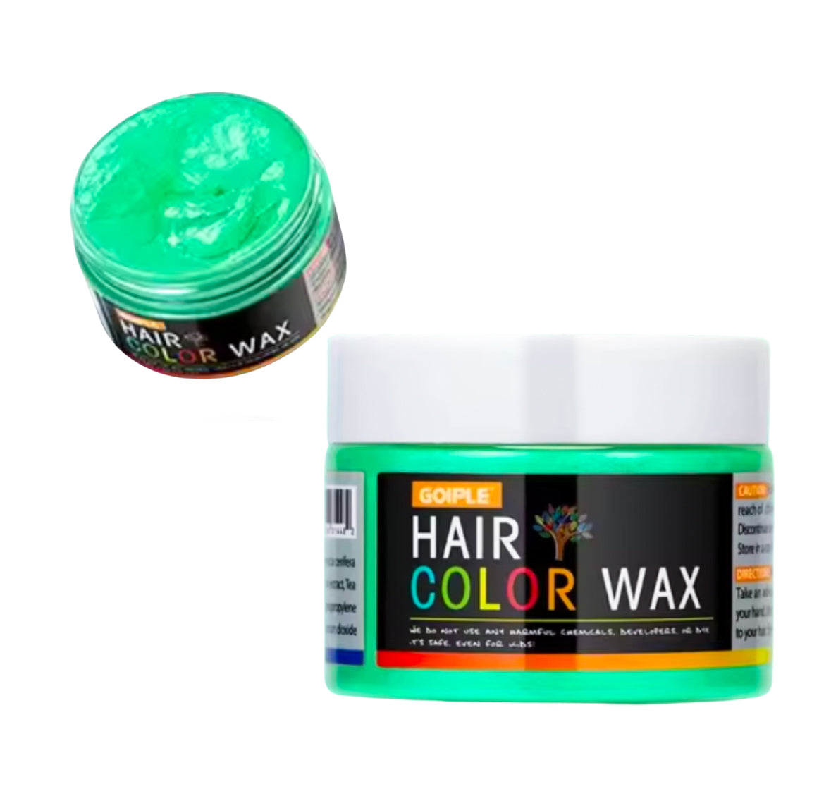 Coloured hair wax - Green 40g tub