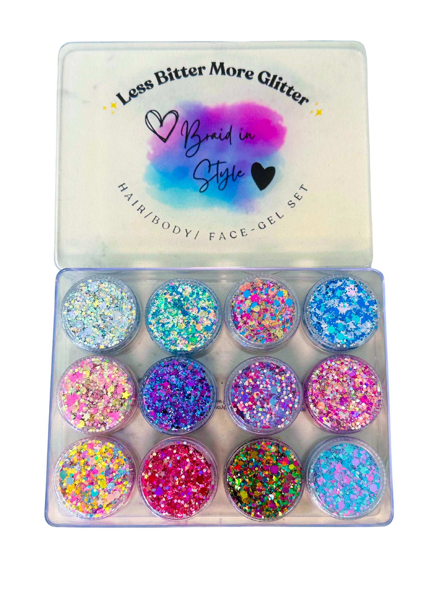 Less Bitter More Glitter 12x 5ml Gel set