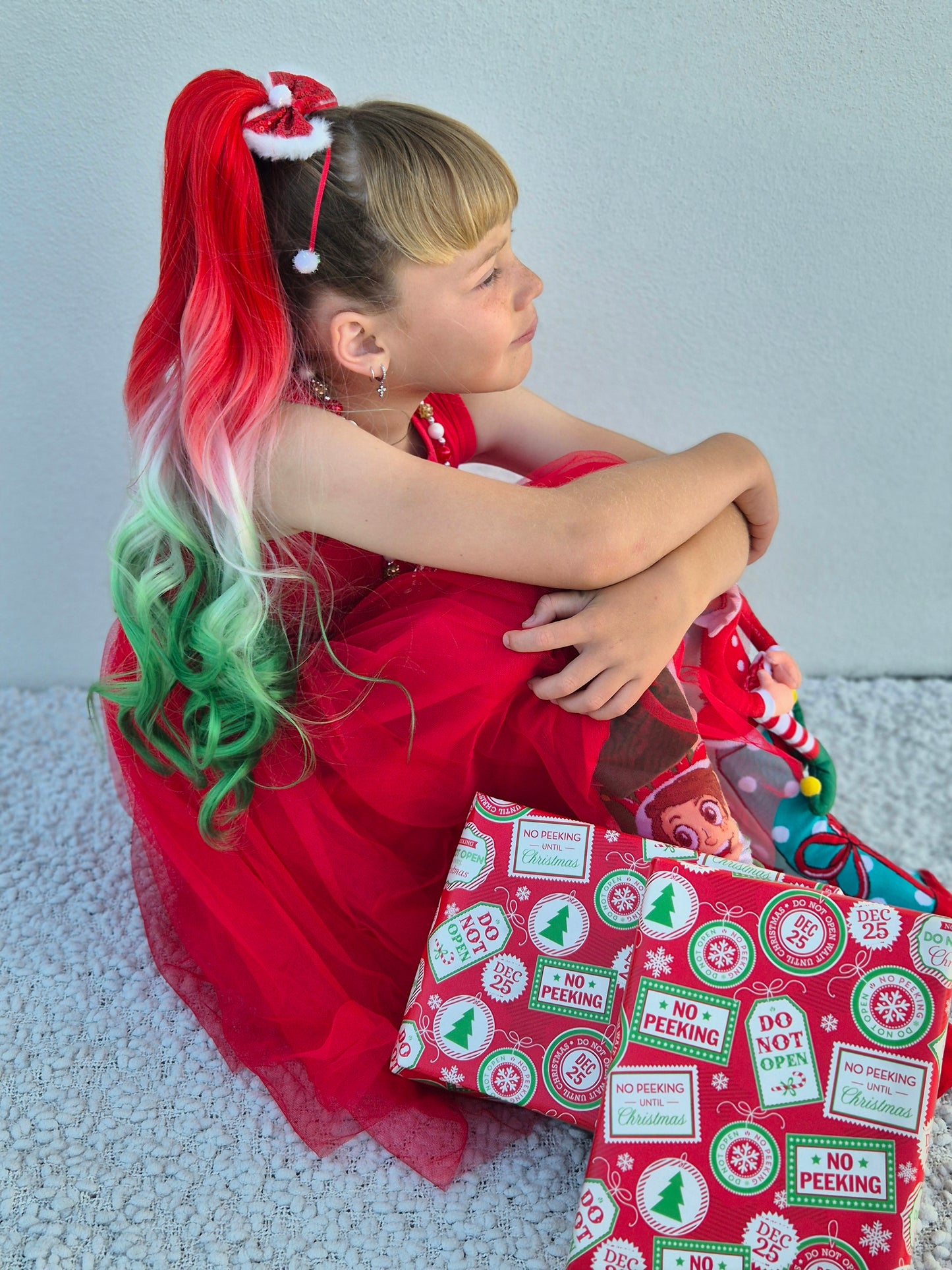 Festive princess ponytail