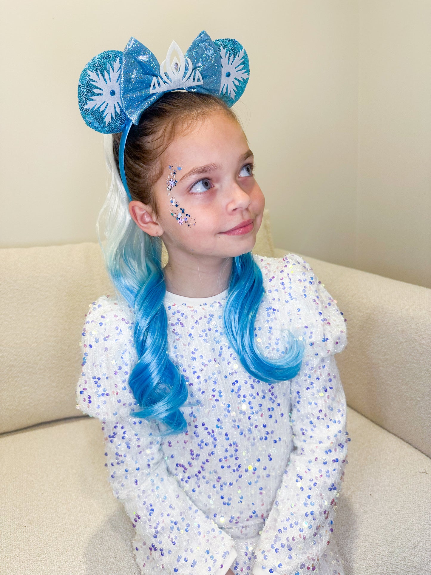 Snow Queen princess ponytail