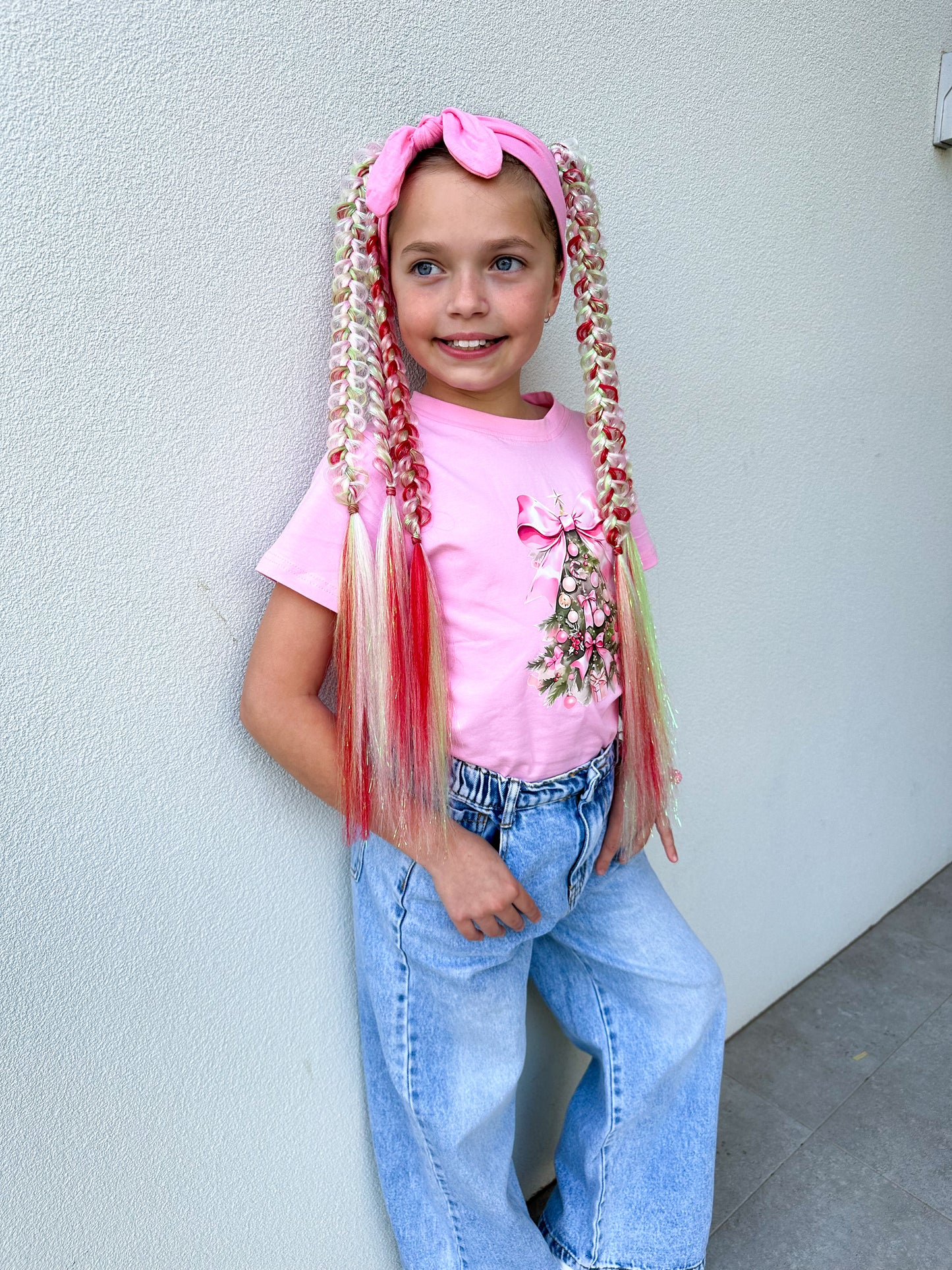 Christmas Candy-land butterfly braid set