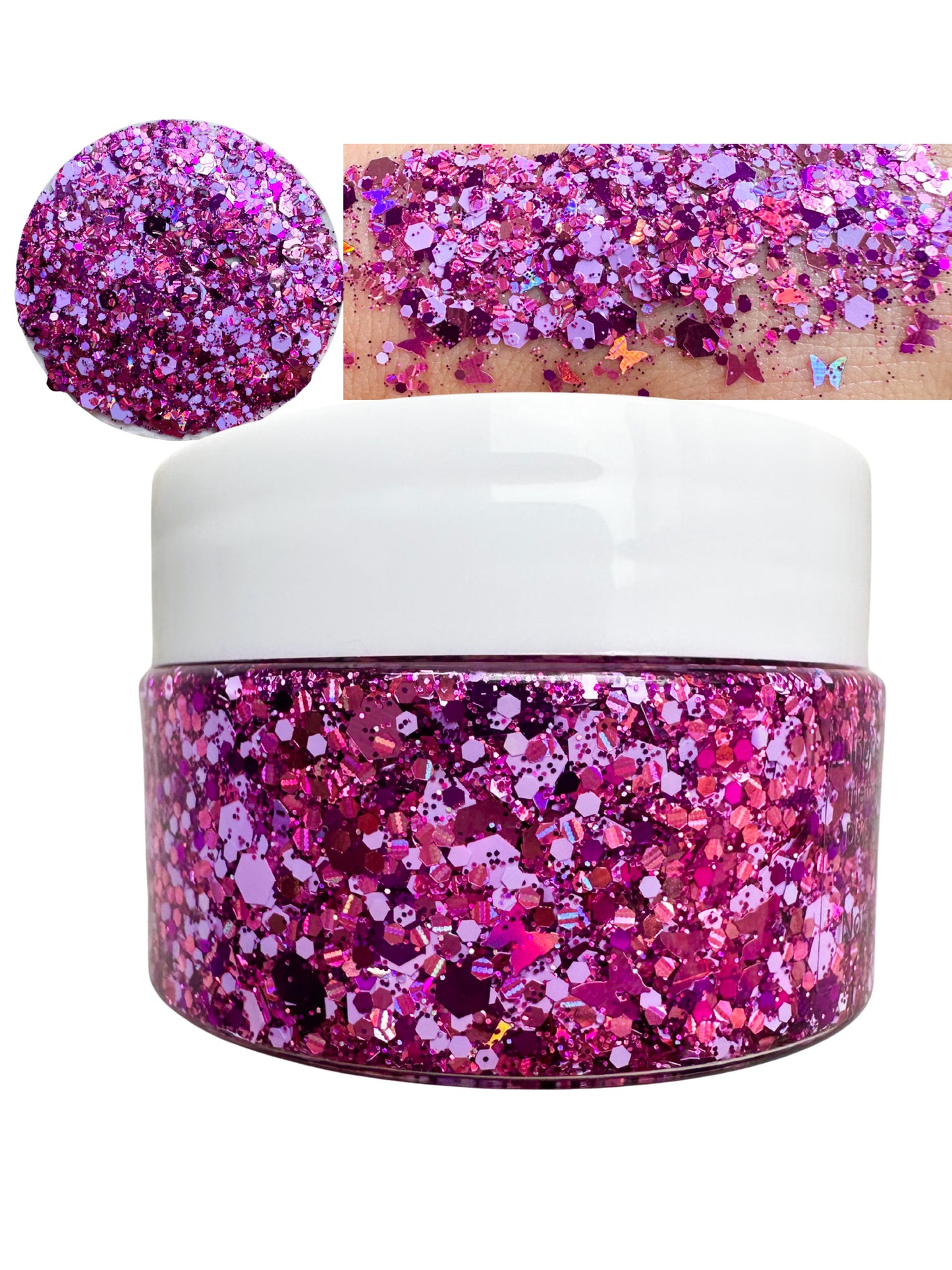 Purple Butterfly Glitter Gel 30ml