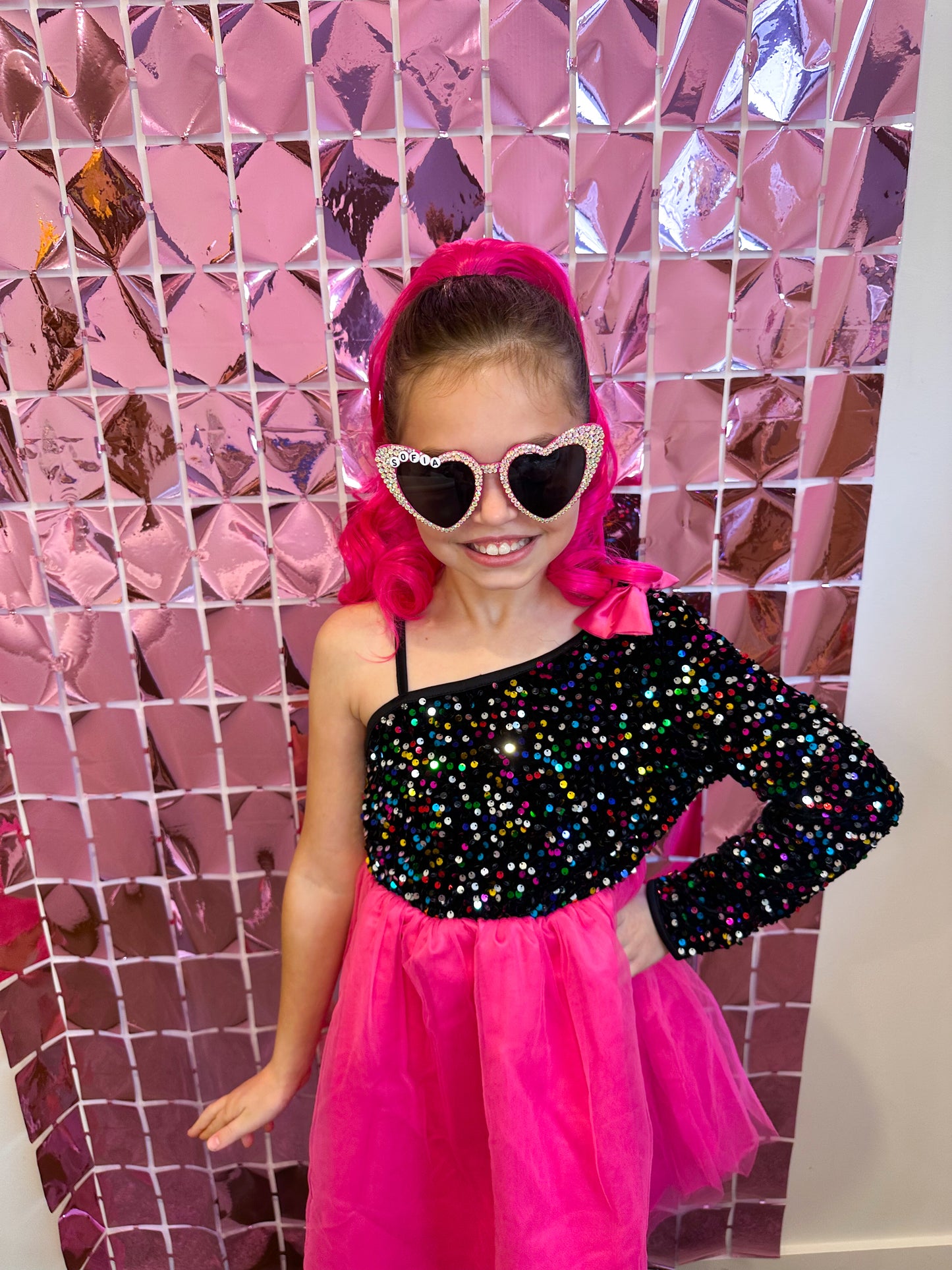 Pretty in pink princess ponytail