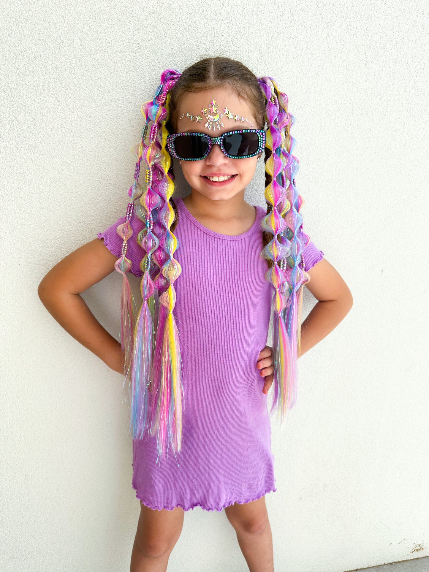 Electric Poppy Bubble Ponytail Set