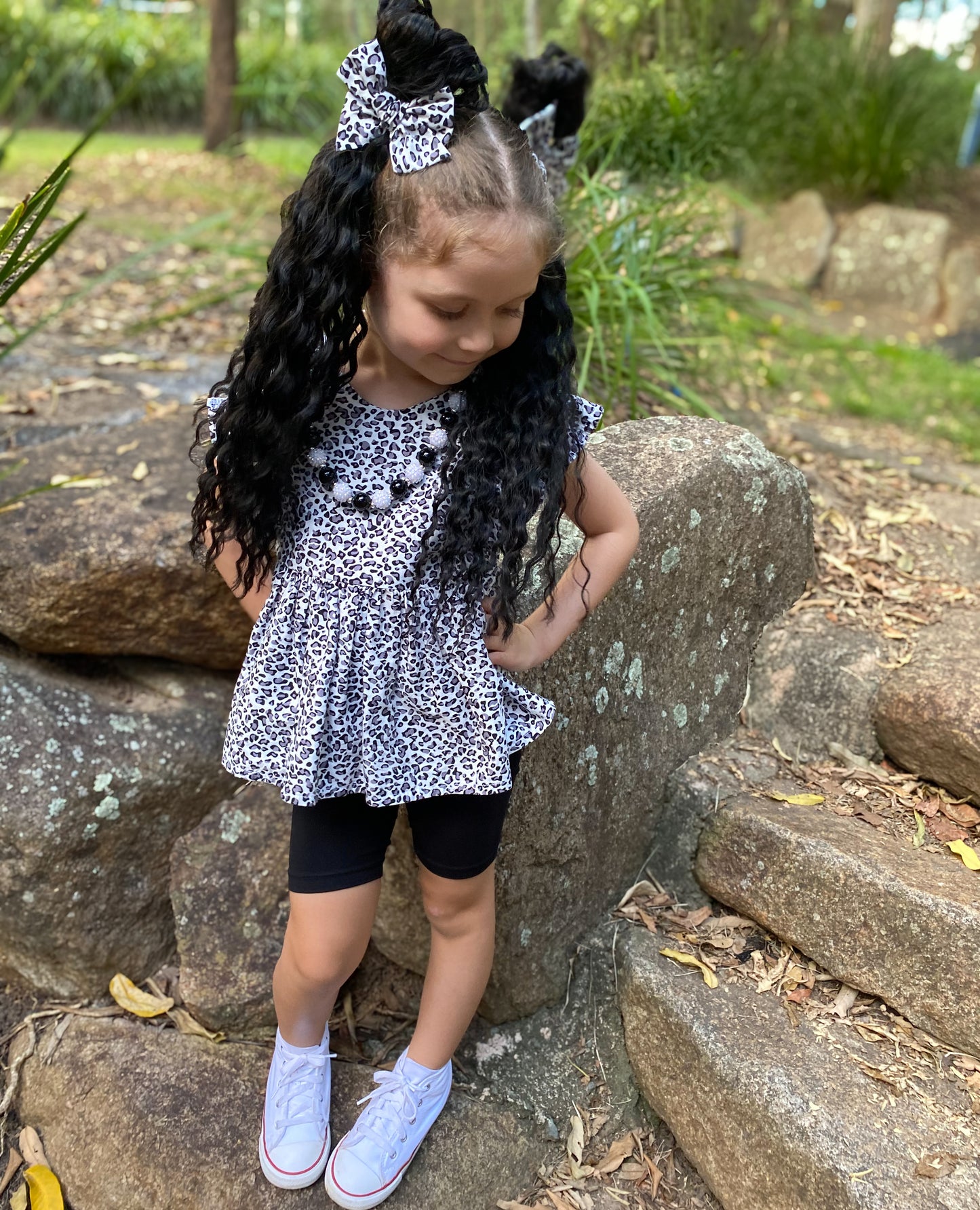 Black Noir mermaid ponytail set