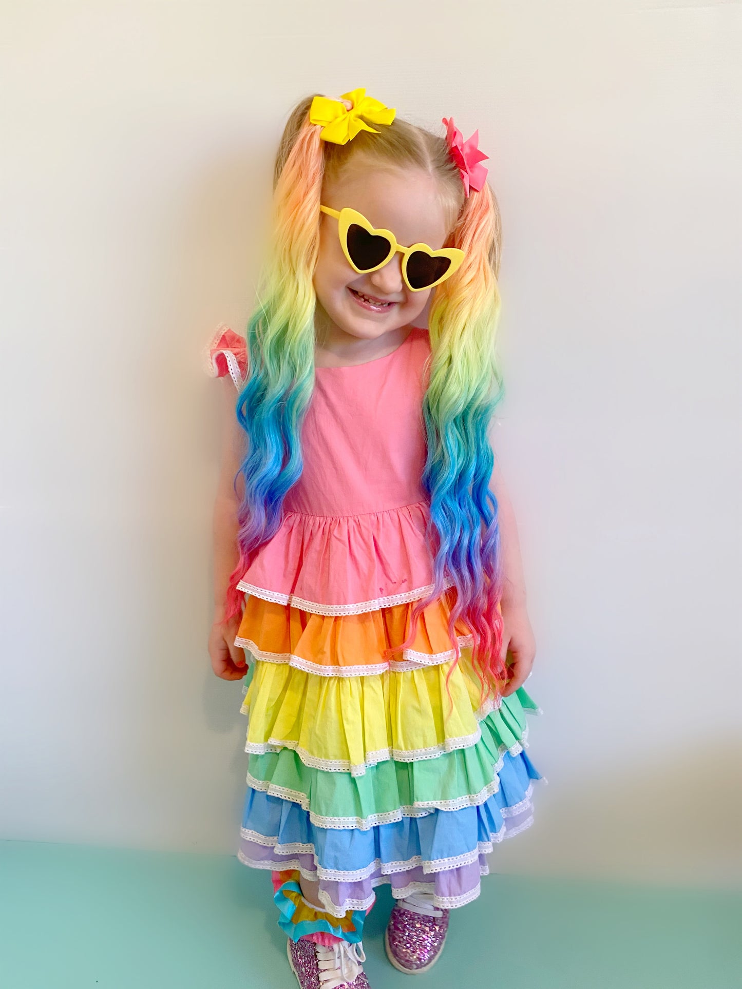 Rainbow Diva mermaid ponytail set