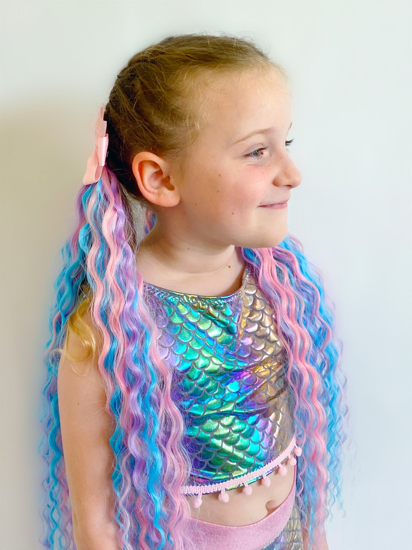 Cotton Candy mermaid ponytail set