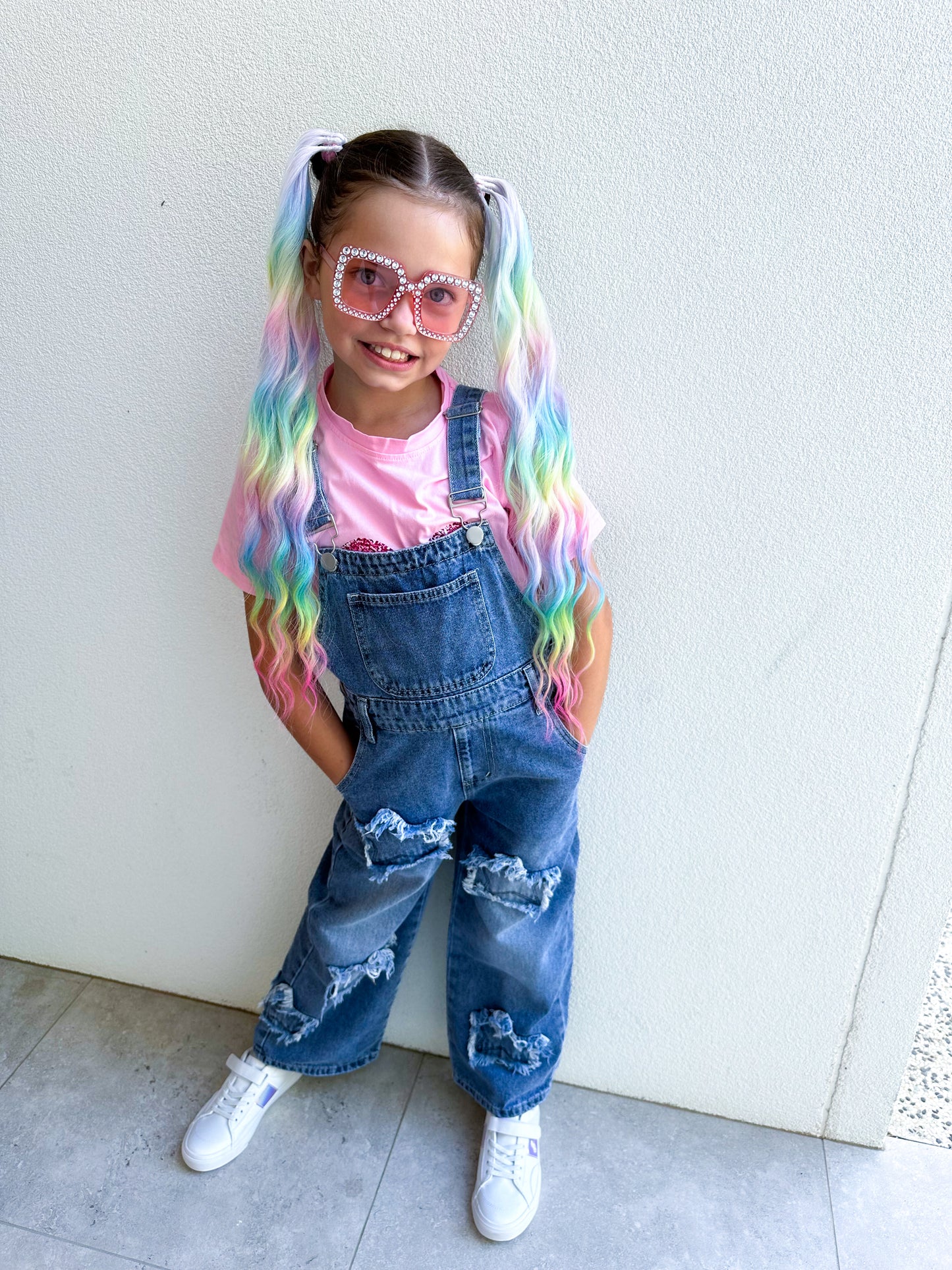 Pastel Prism mermaid wave ponytail set