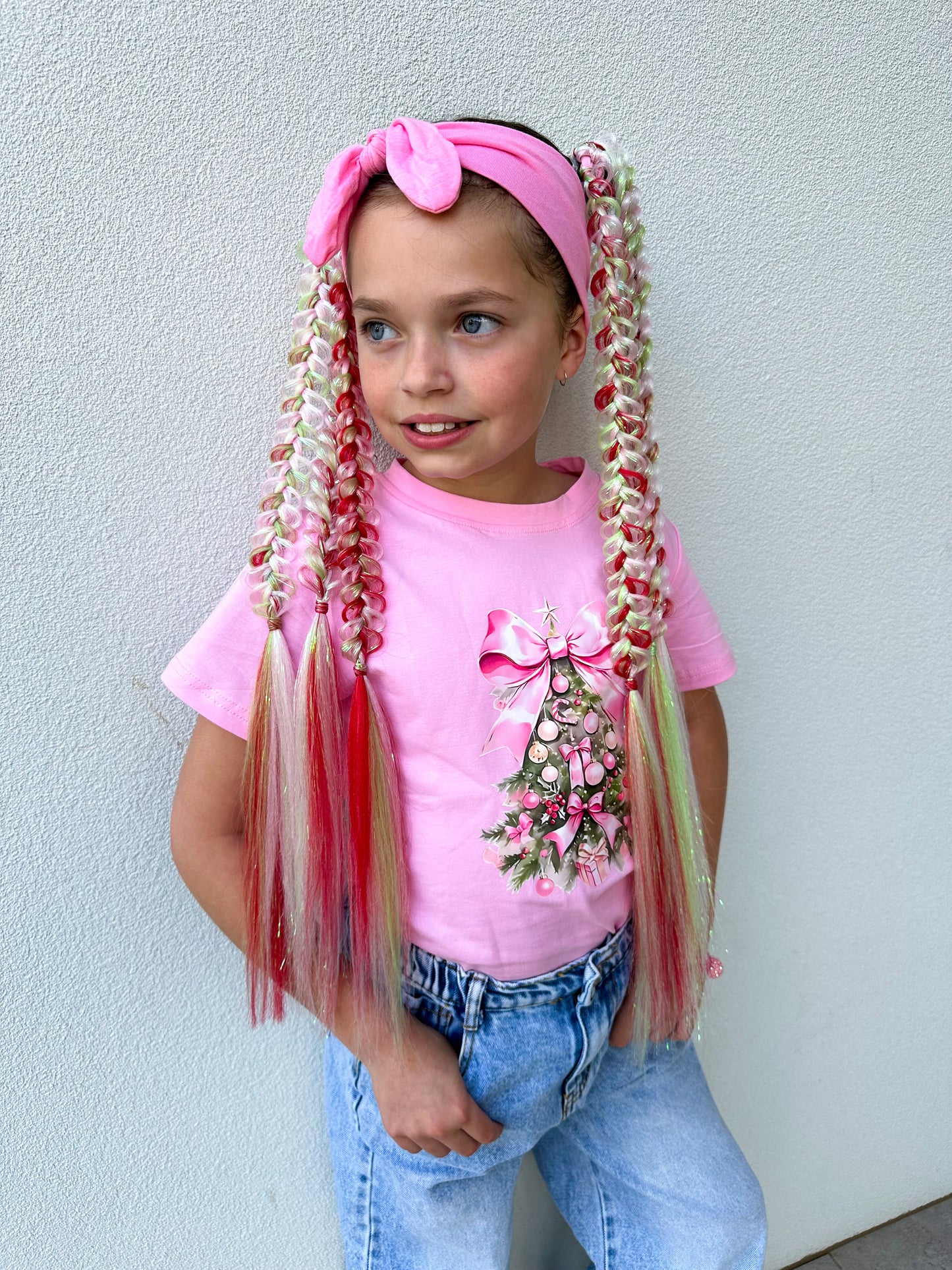 Christmas Candy-land butterfly braid set