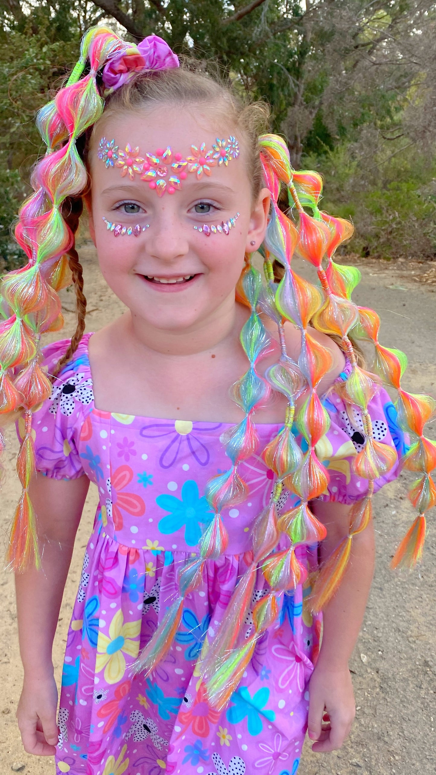 Rainbow Stargaze Bubble Ponytail Set