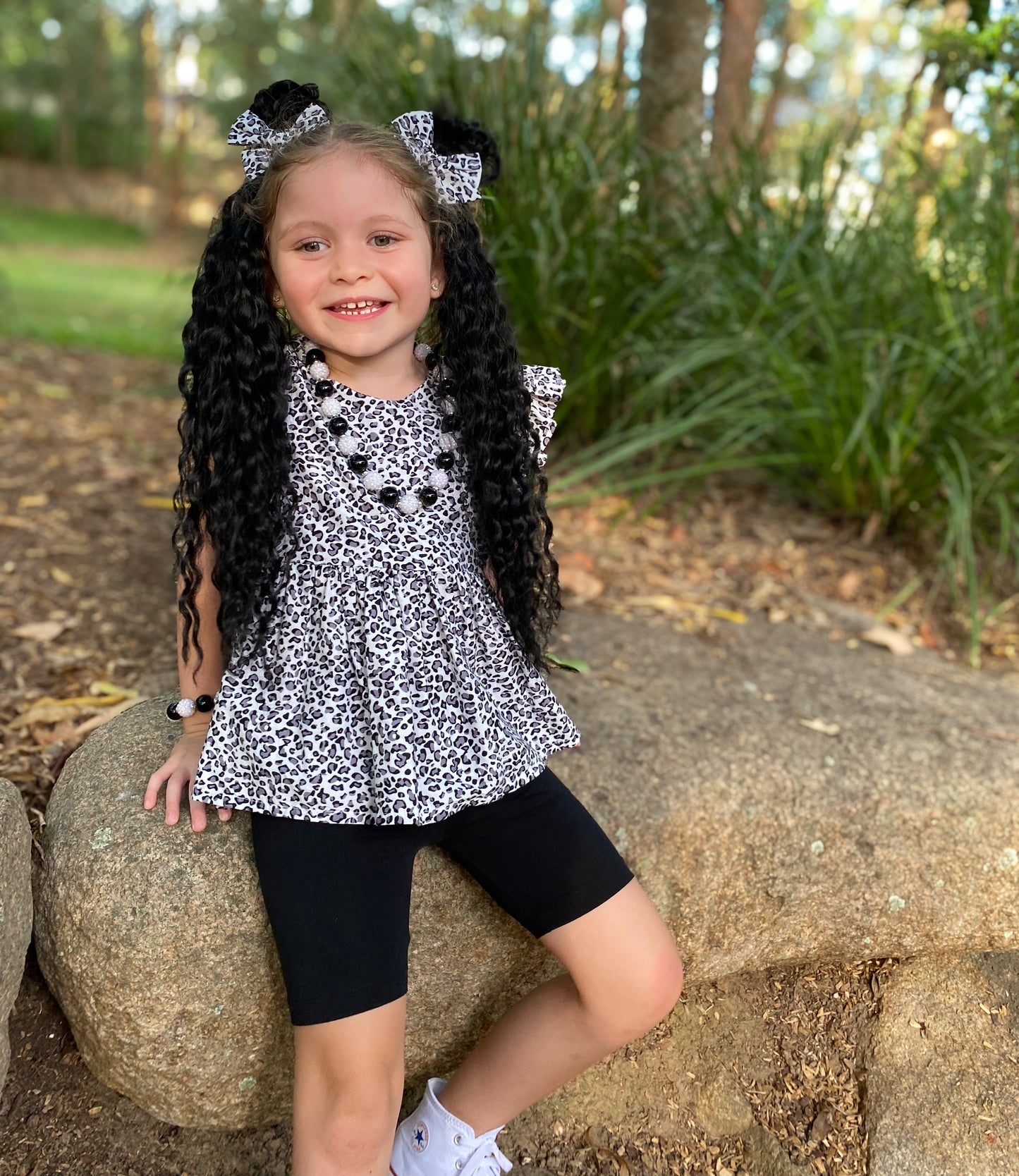 Black Noir mermaid ponytail set