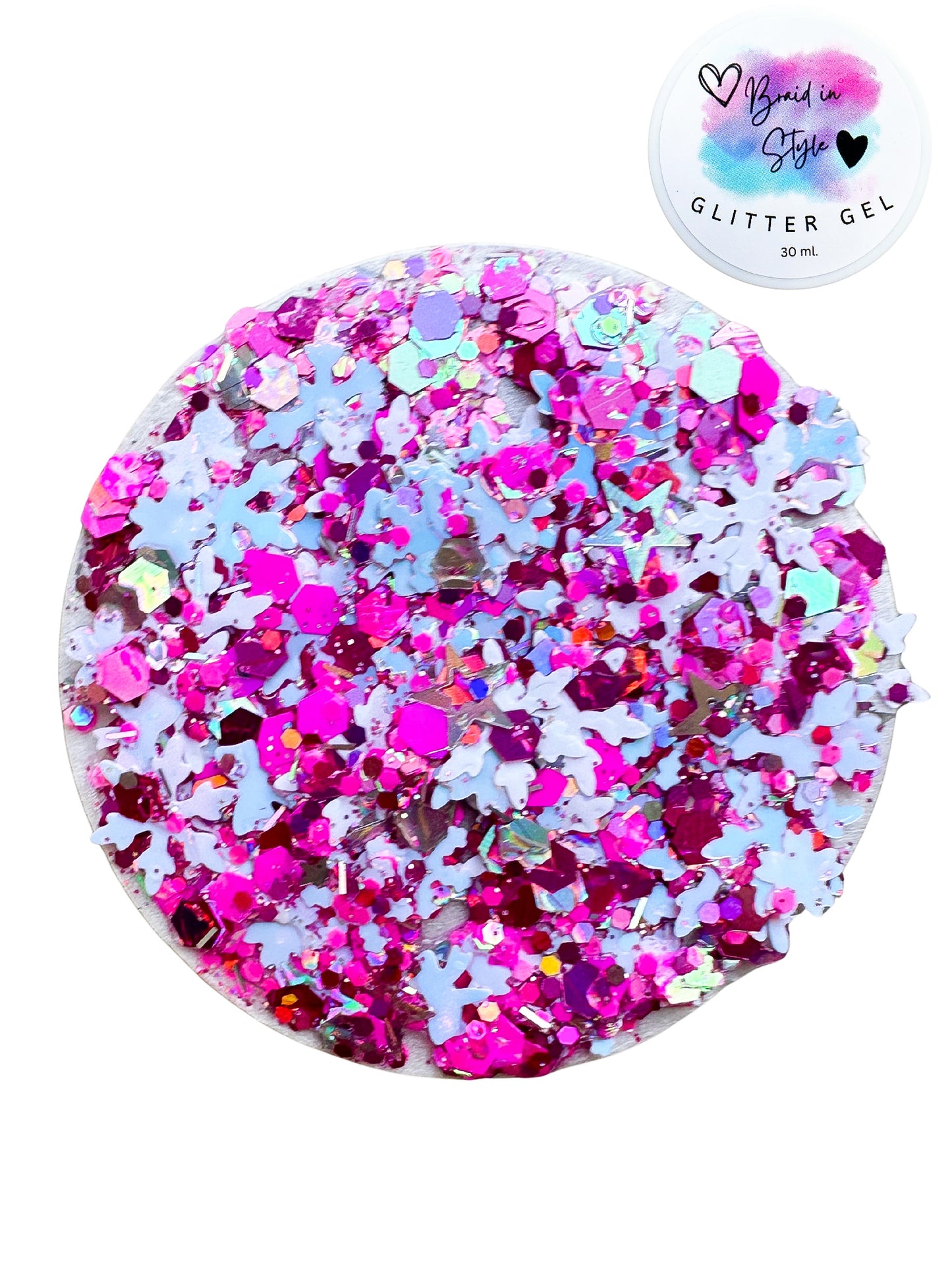 Pink Snow Queen Glitter Gel
