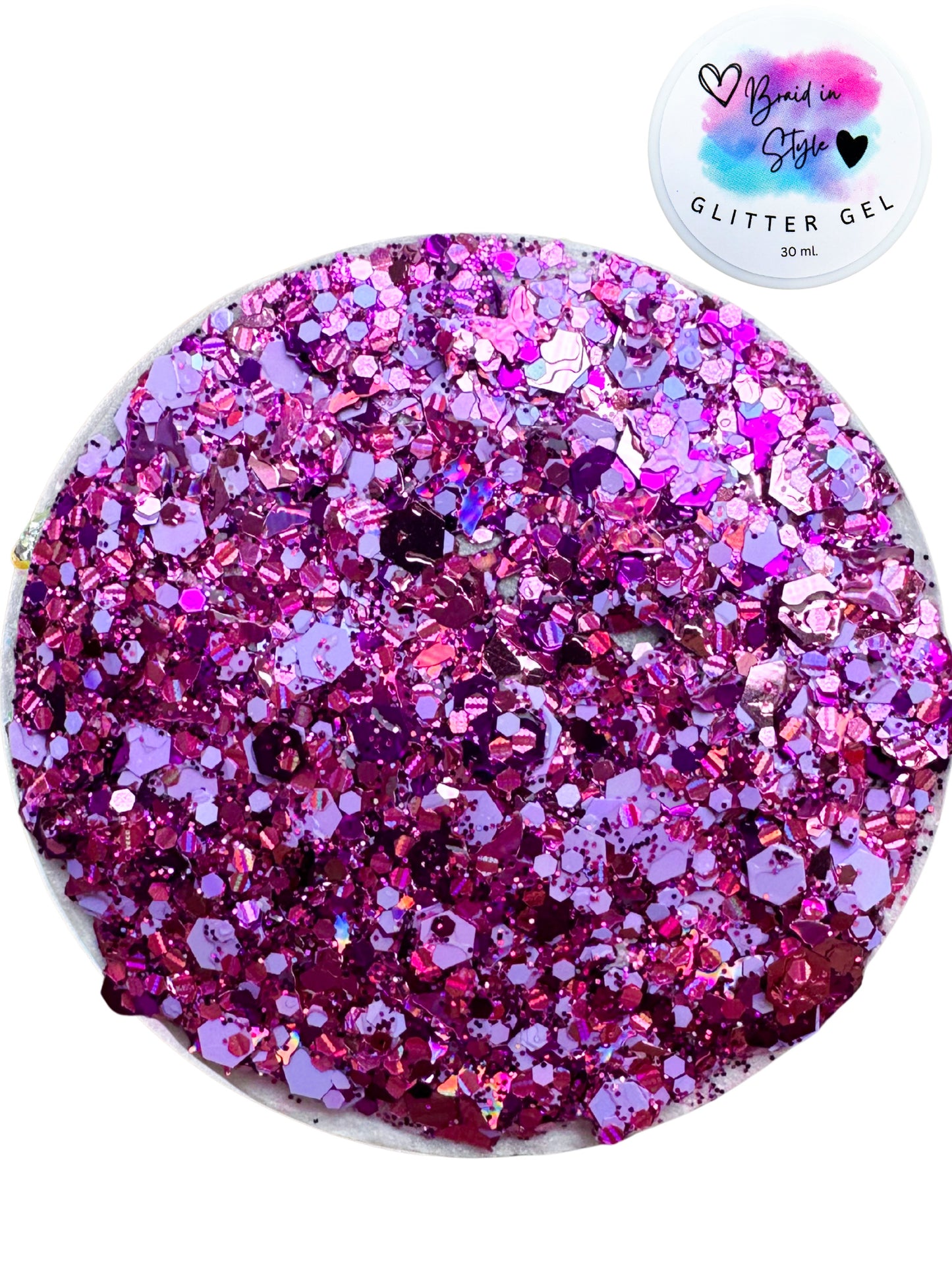 Purple Butterfly Glitter Gel 30ml