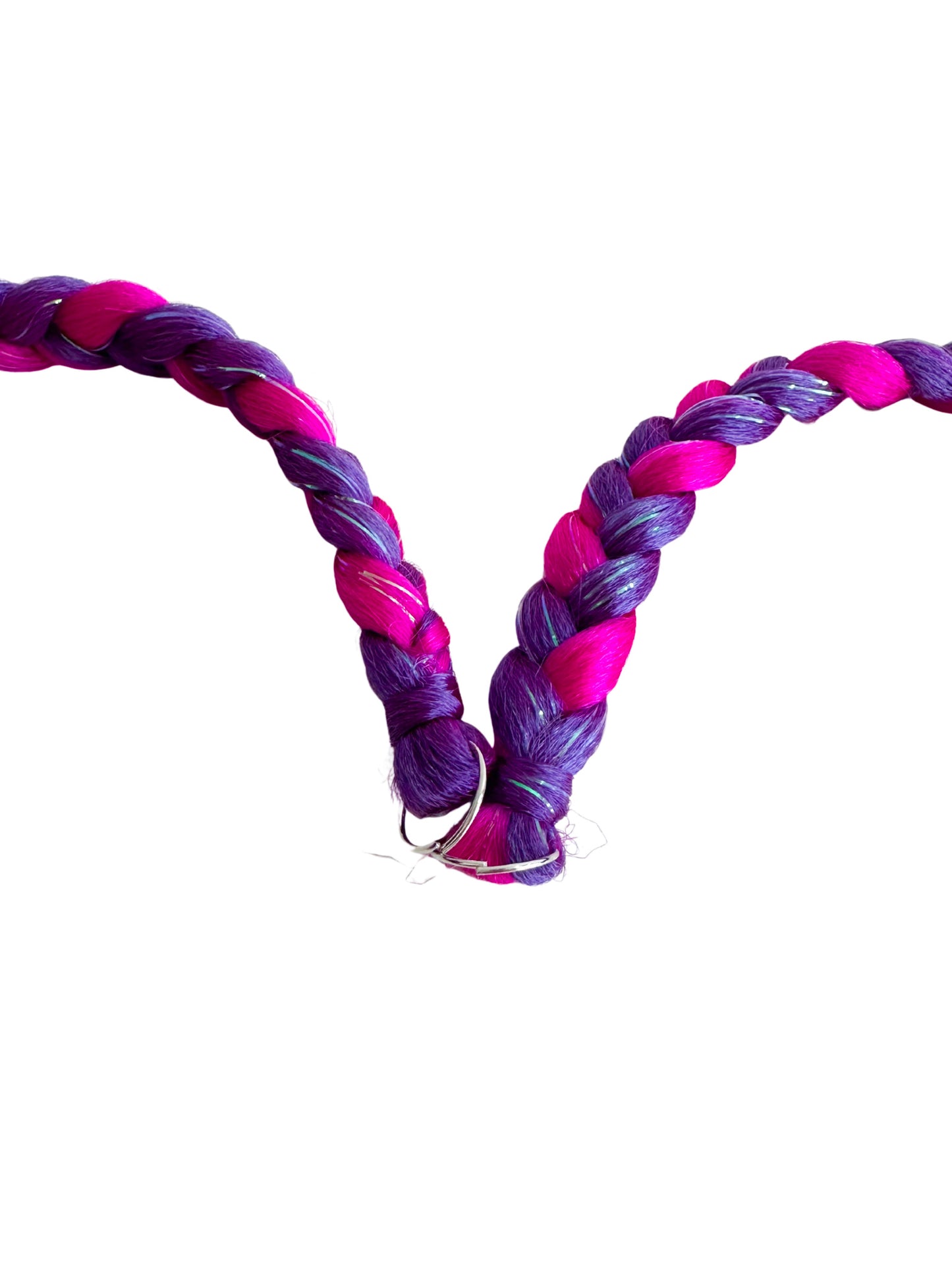 Cupcake clip in fringe braids