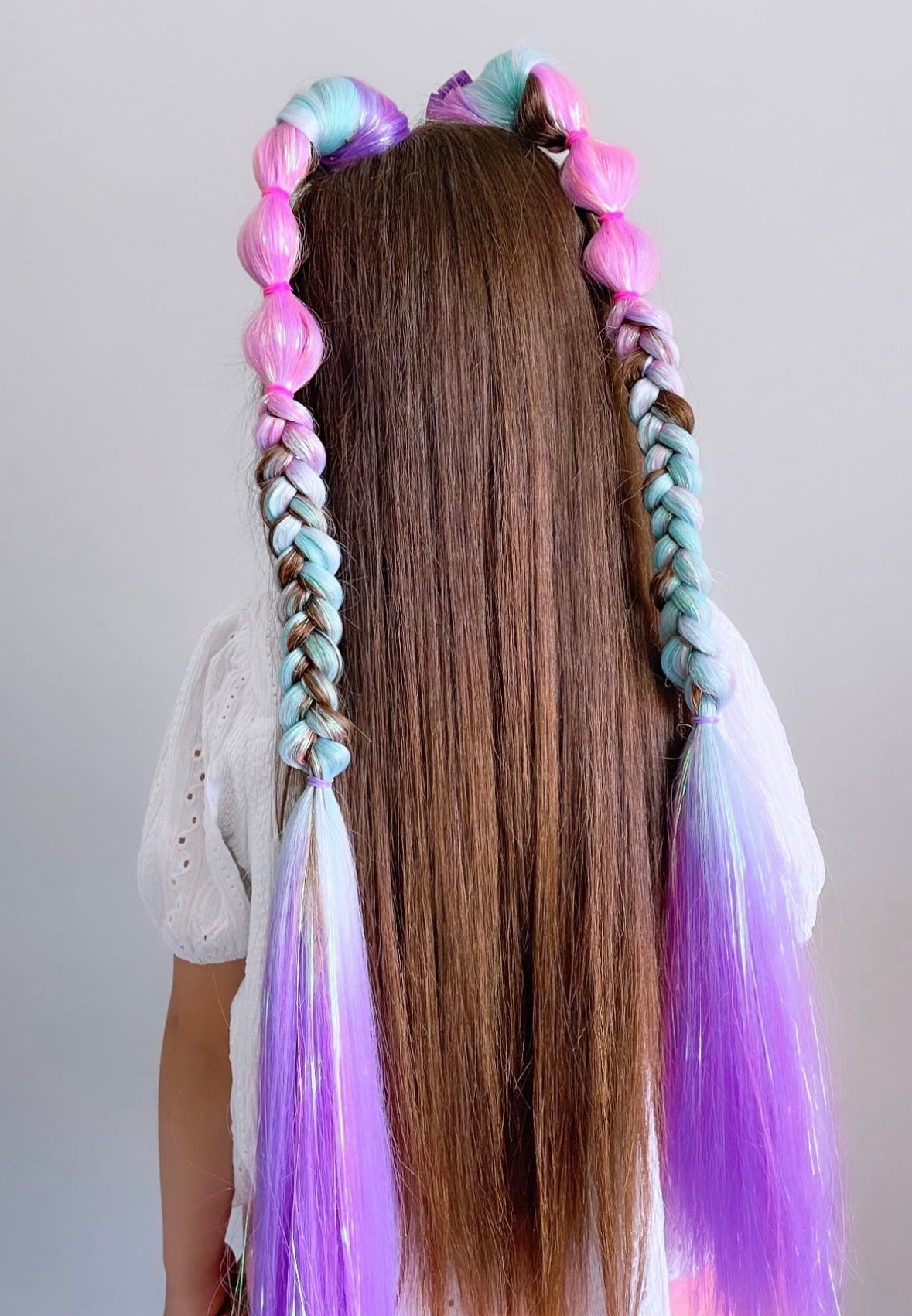 Bubblegum shimmer braid set