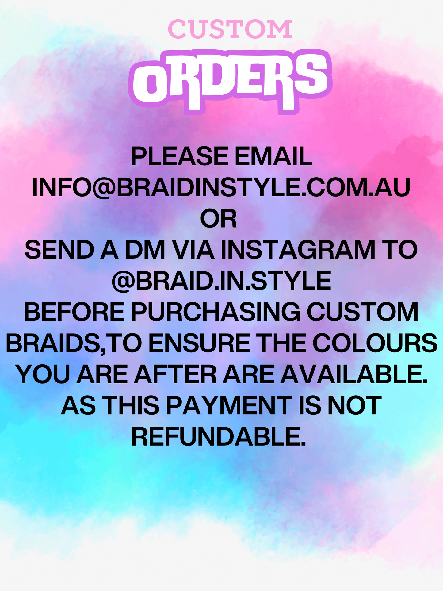 Custom Mix Coloured Handmade BUBBLE Braids (double set)