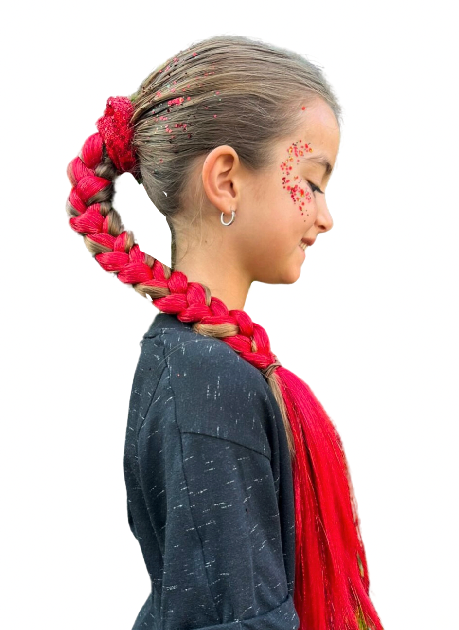 Red 60cm braid set