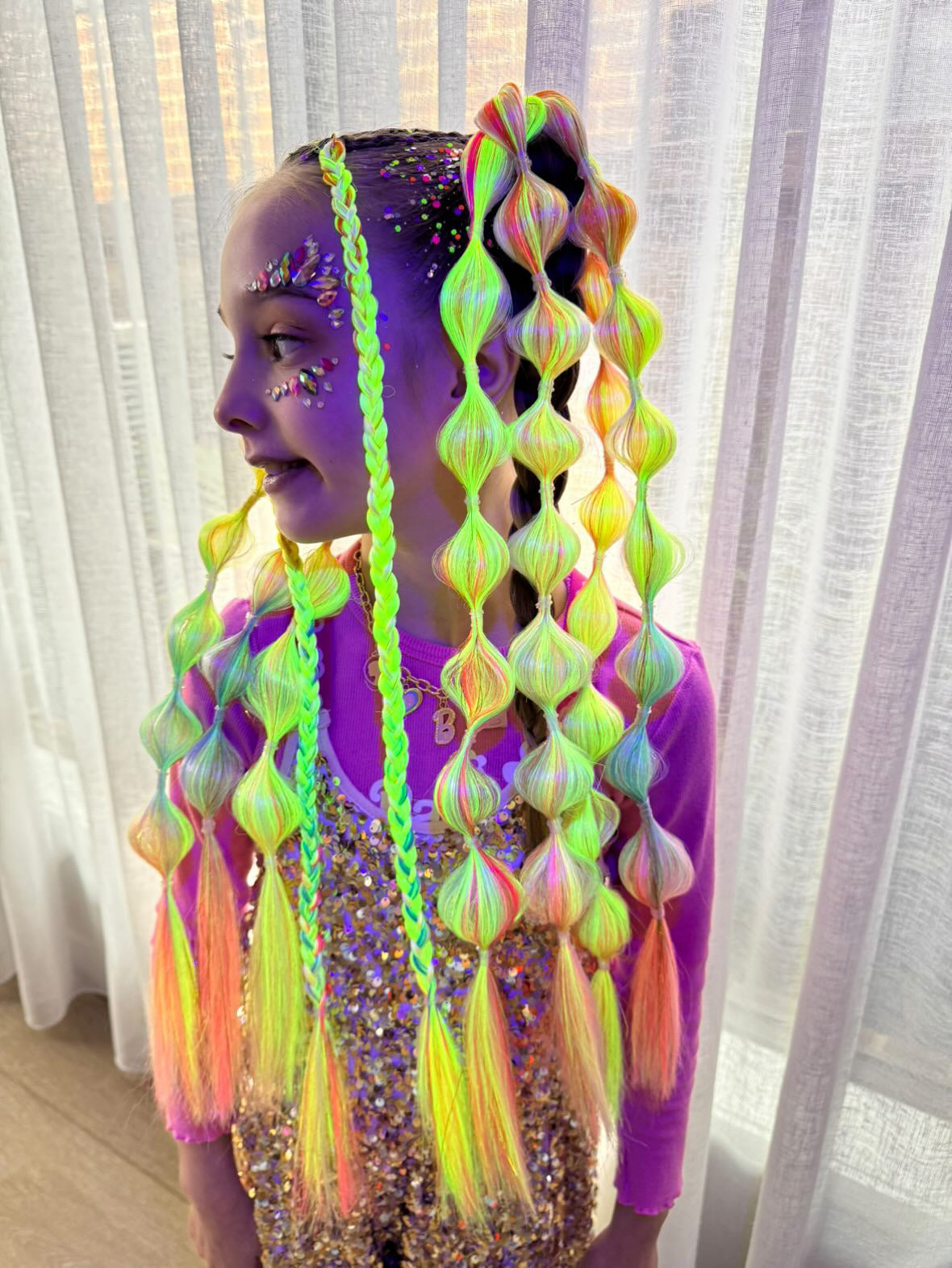 Custom Mix Coloured Handmade BUBBLE Braids (double set)