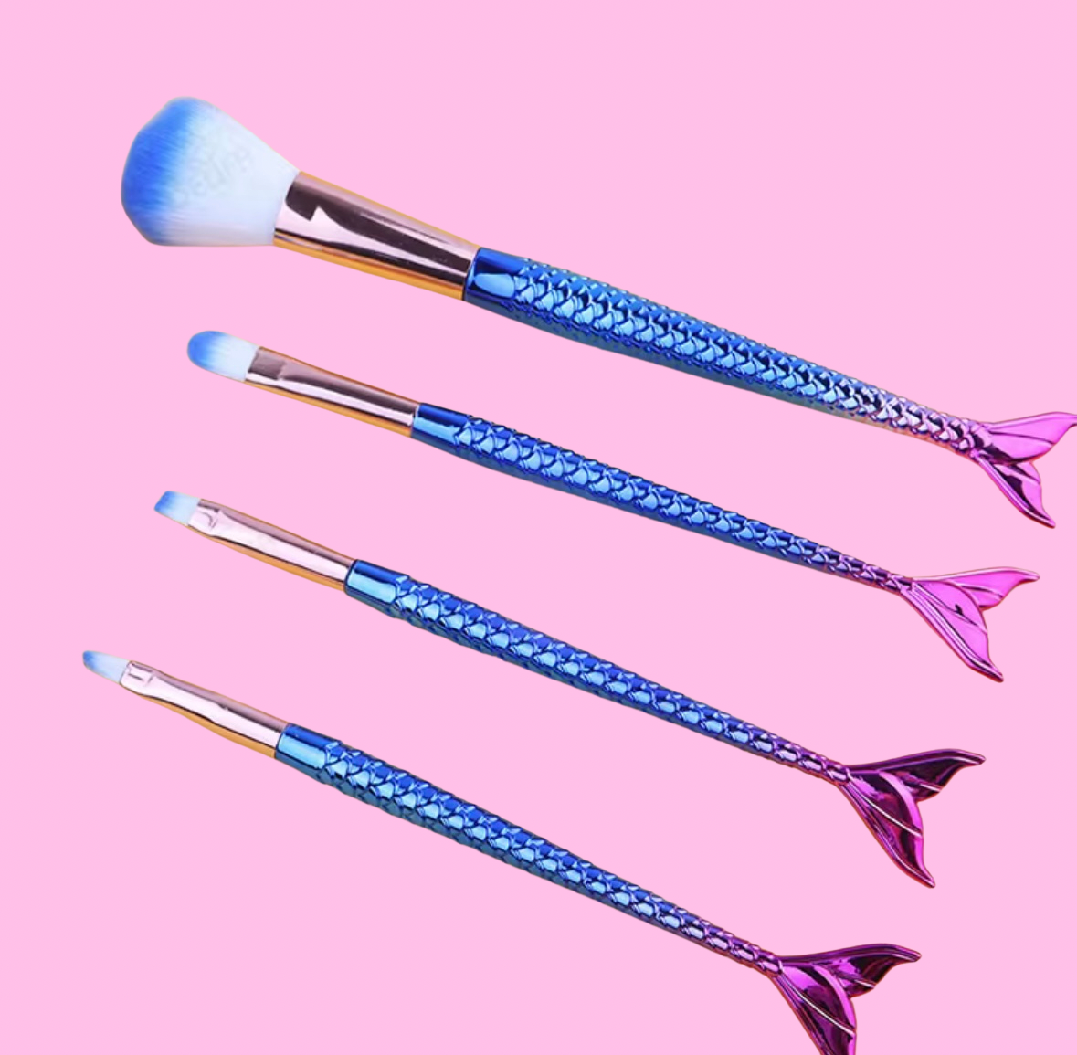 Glitter/Make up brush set- Mermaid dreams