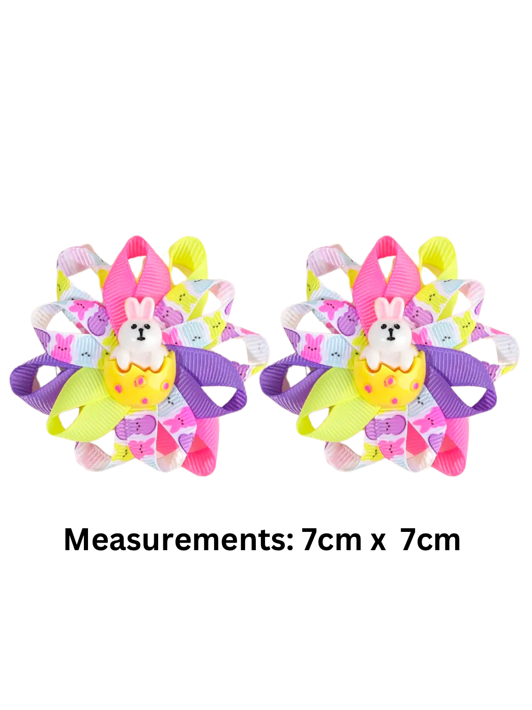 Bunnyland easter hair bow set