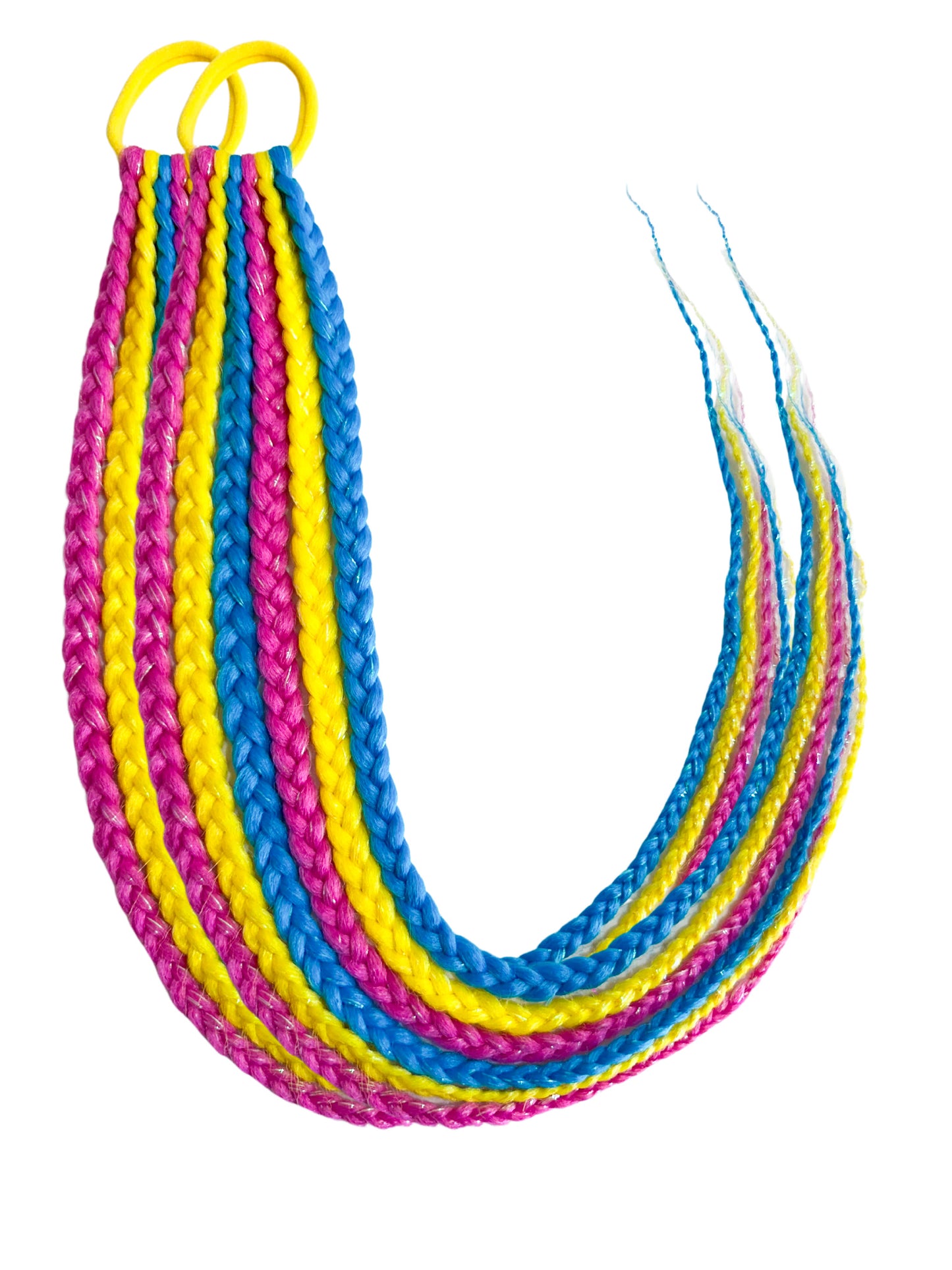 Rainbow Buttercup Braided Boho Set