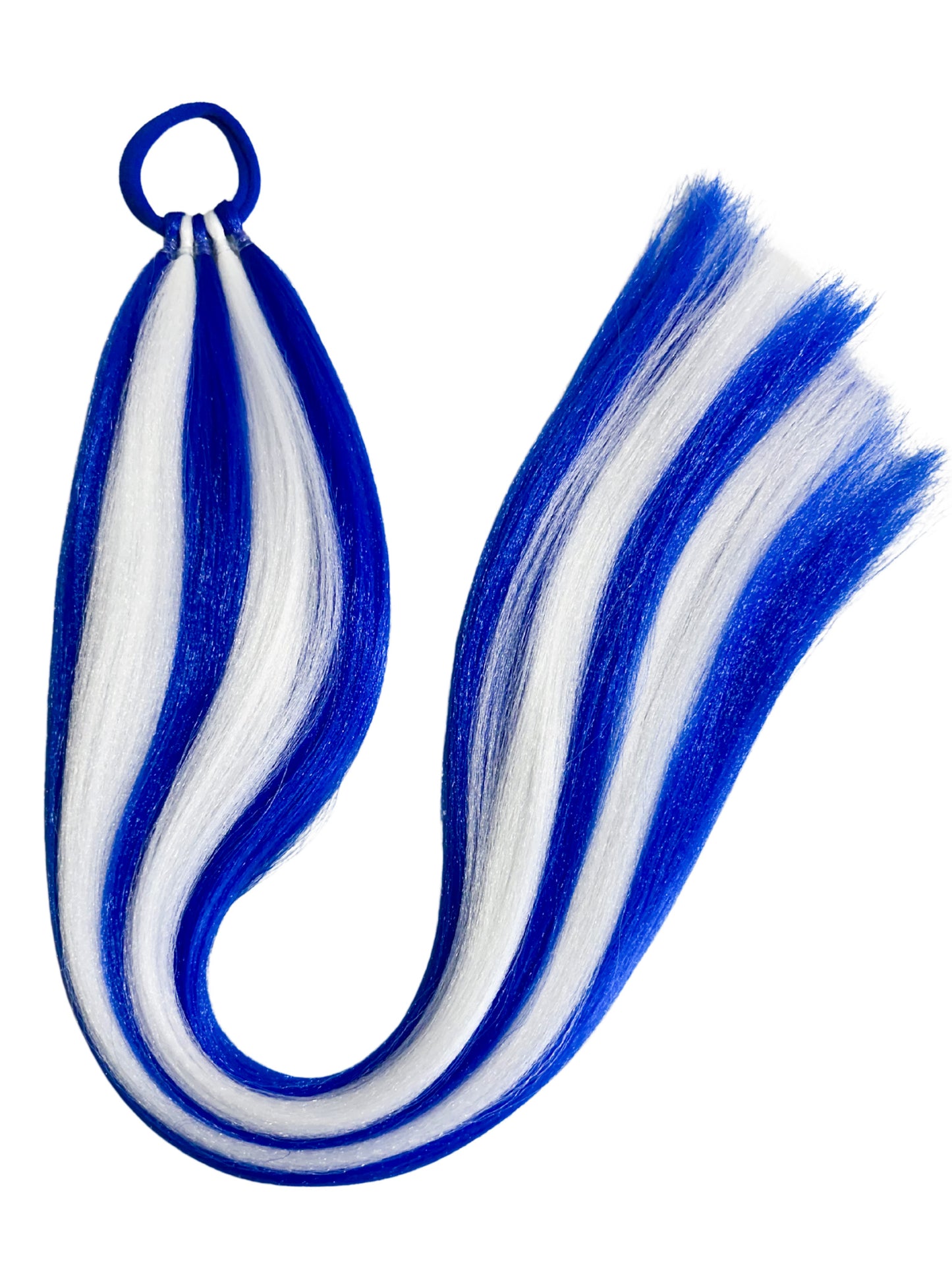Blue/White sports team braid
