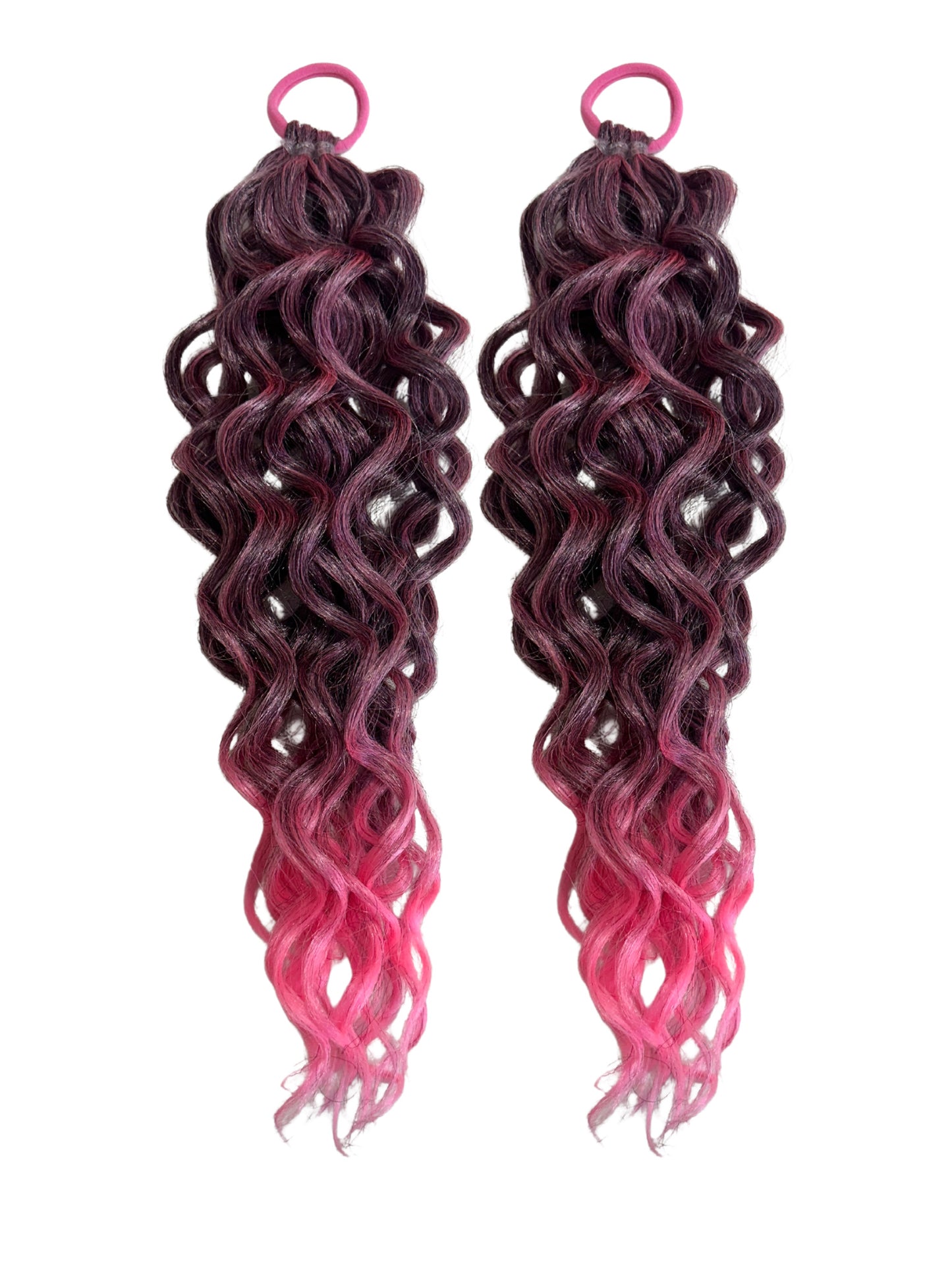 Pink Mist mermaid ringlet ponytail set