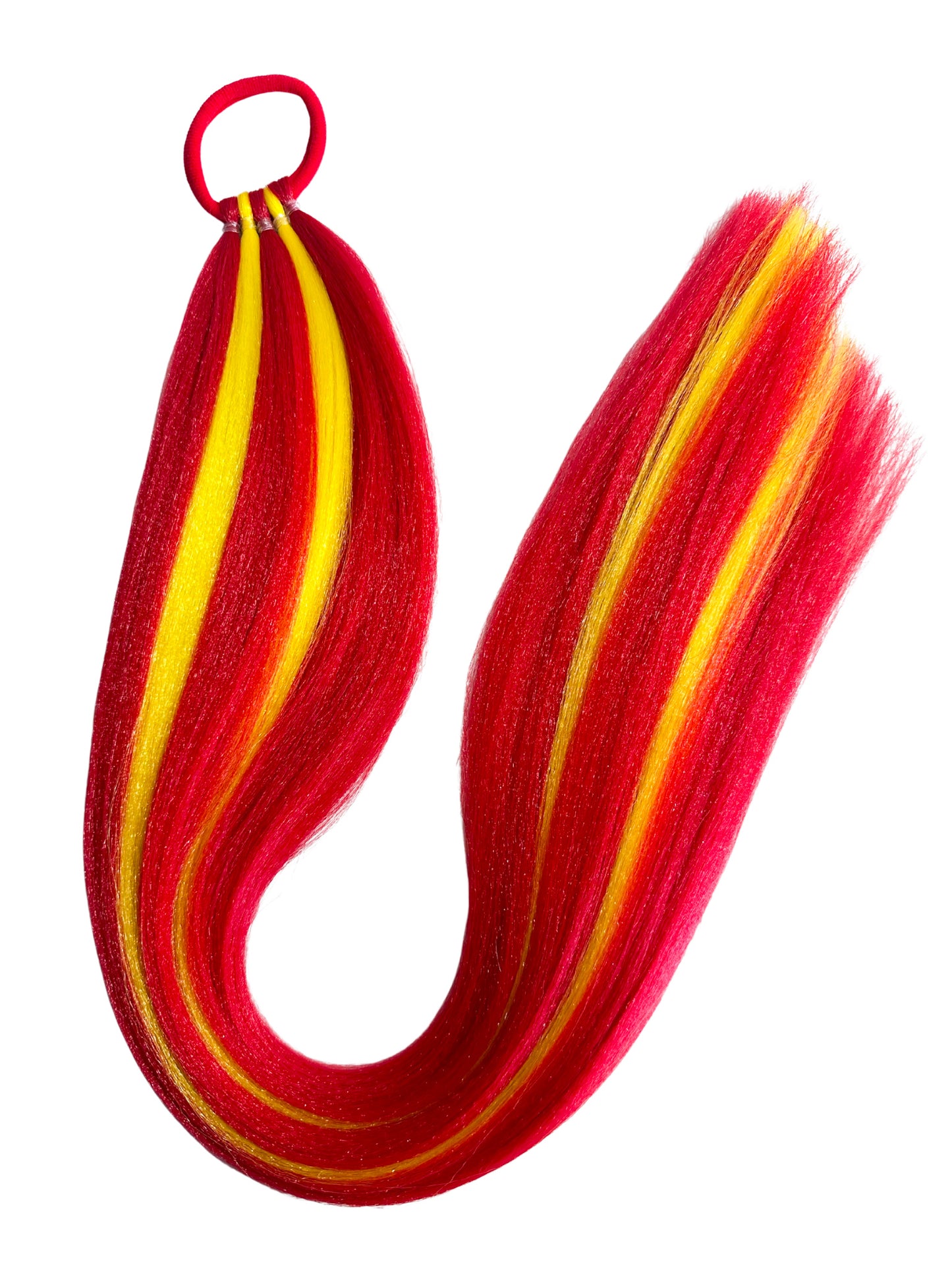 Red/Yellows sports team braid