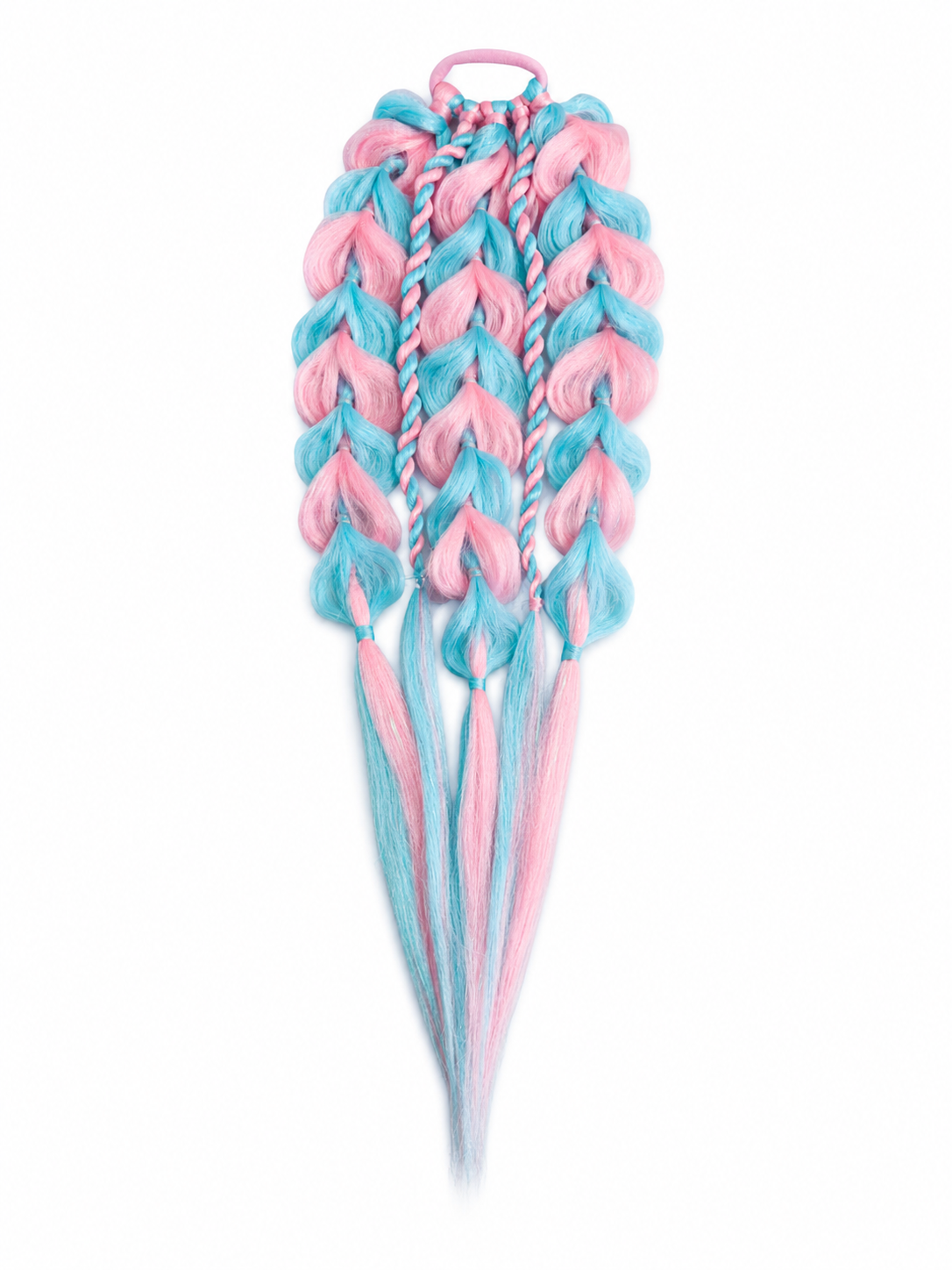 Cotton Candy heart pop ponytail