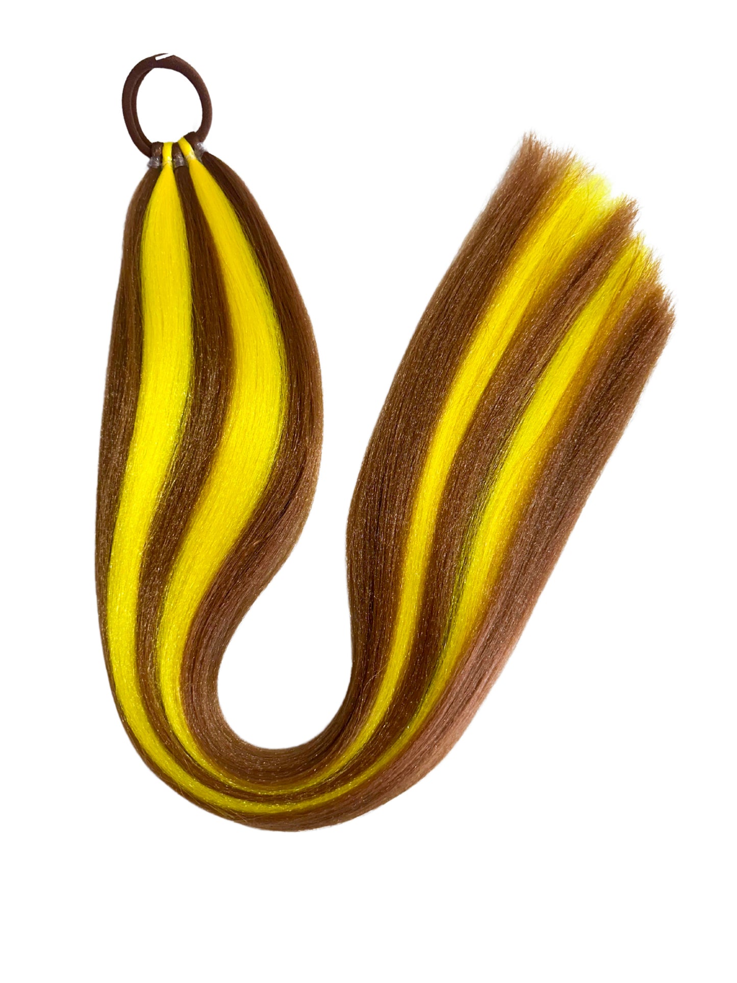 Brown/yellow sports team braid