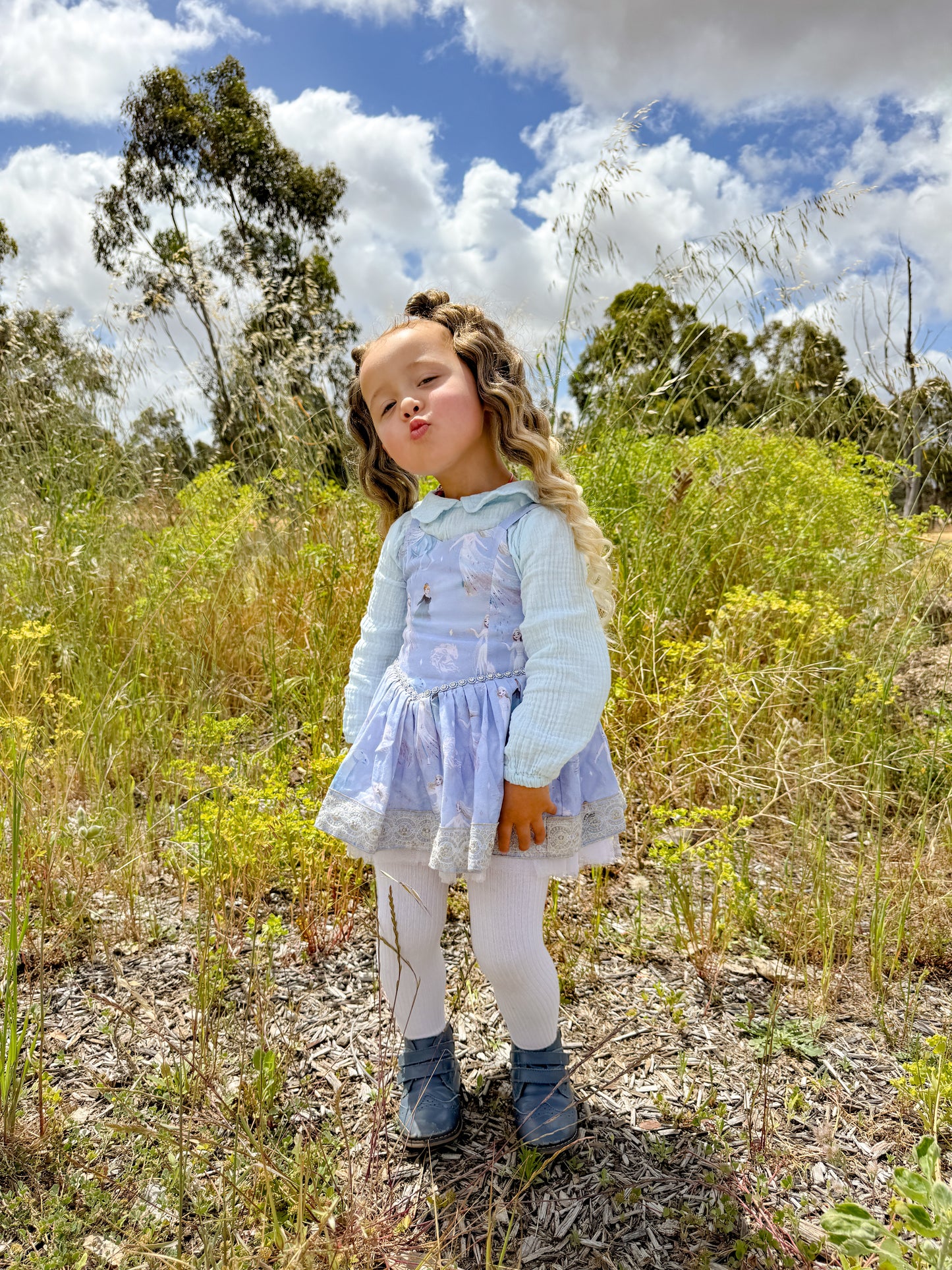 Hazelnut Ombrè Mermaid curl ponytail set