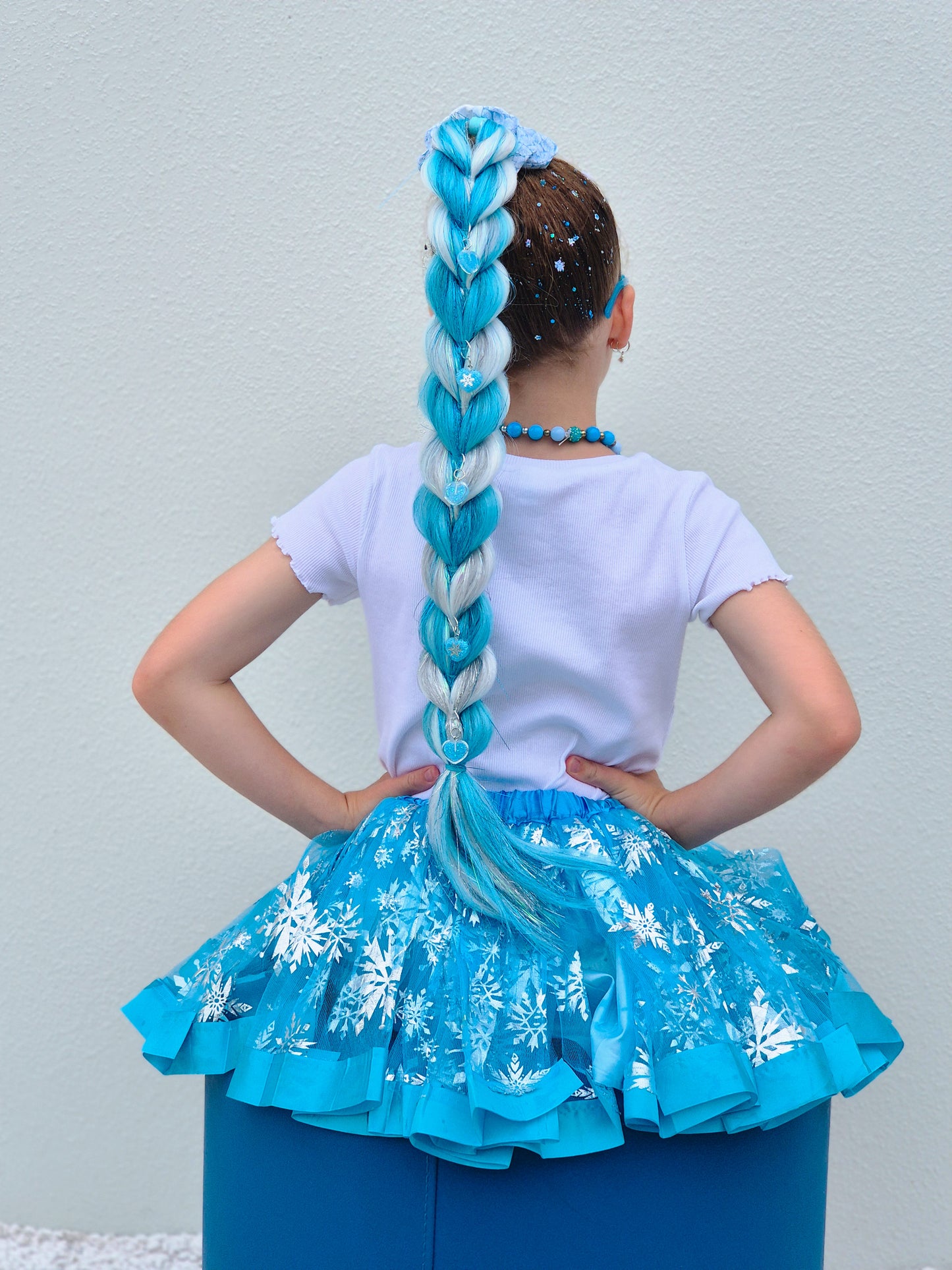 New✨ Snow Queen Dragon Bling Ponytail