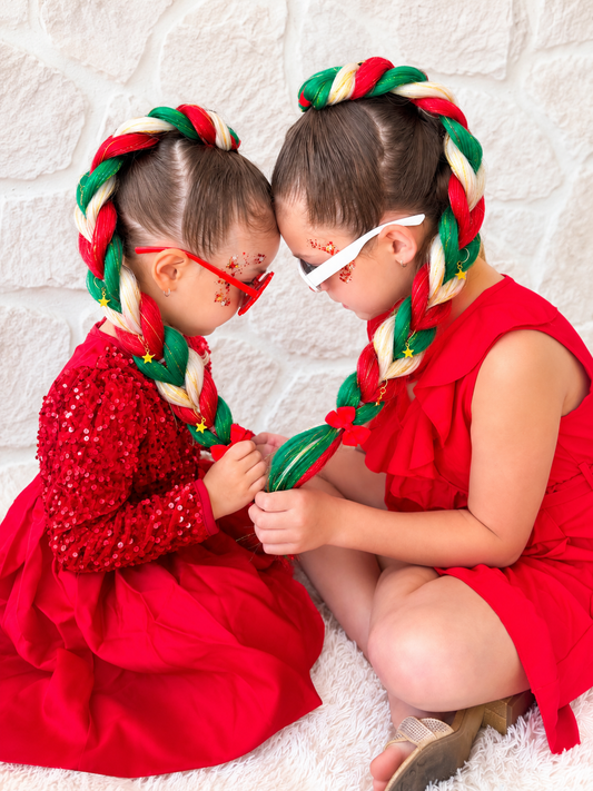 Festive Fashionista Dragon braid ponytail
