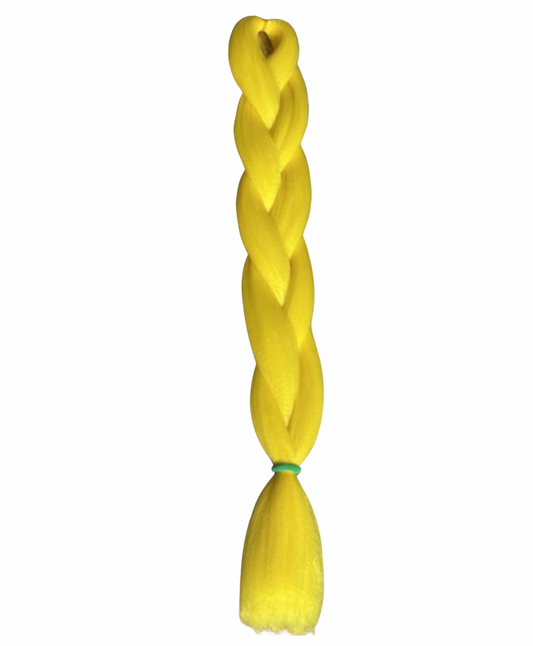 Yellow Braiding hair