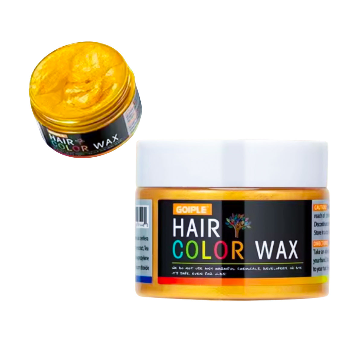 Coloured hair wax - Yellow/Gold 40g tub