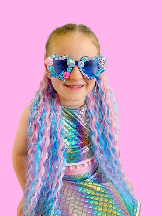 Cotton Candy mermaid ponytail set