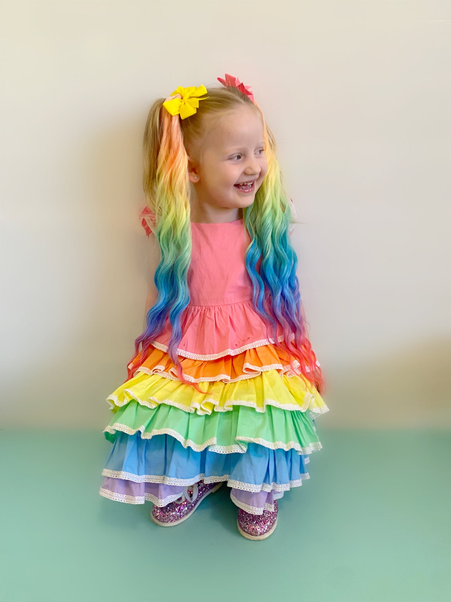 Rainbow Diva mermaid ponytail set