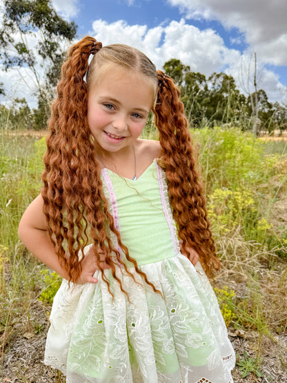 Auburn mermaid ponytail set
