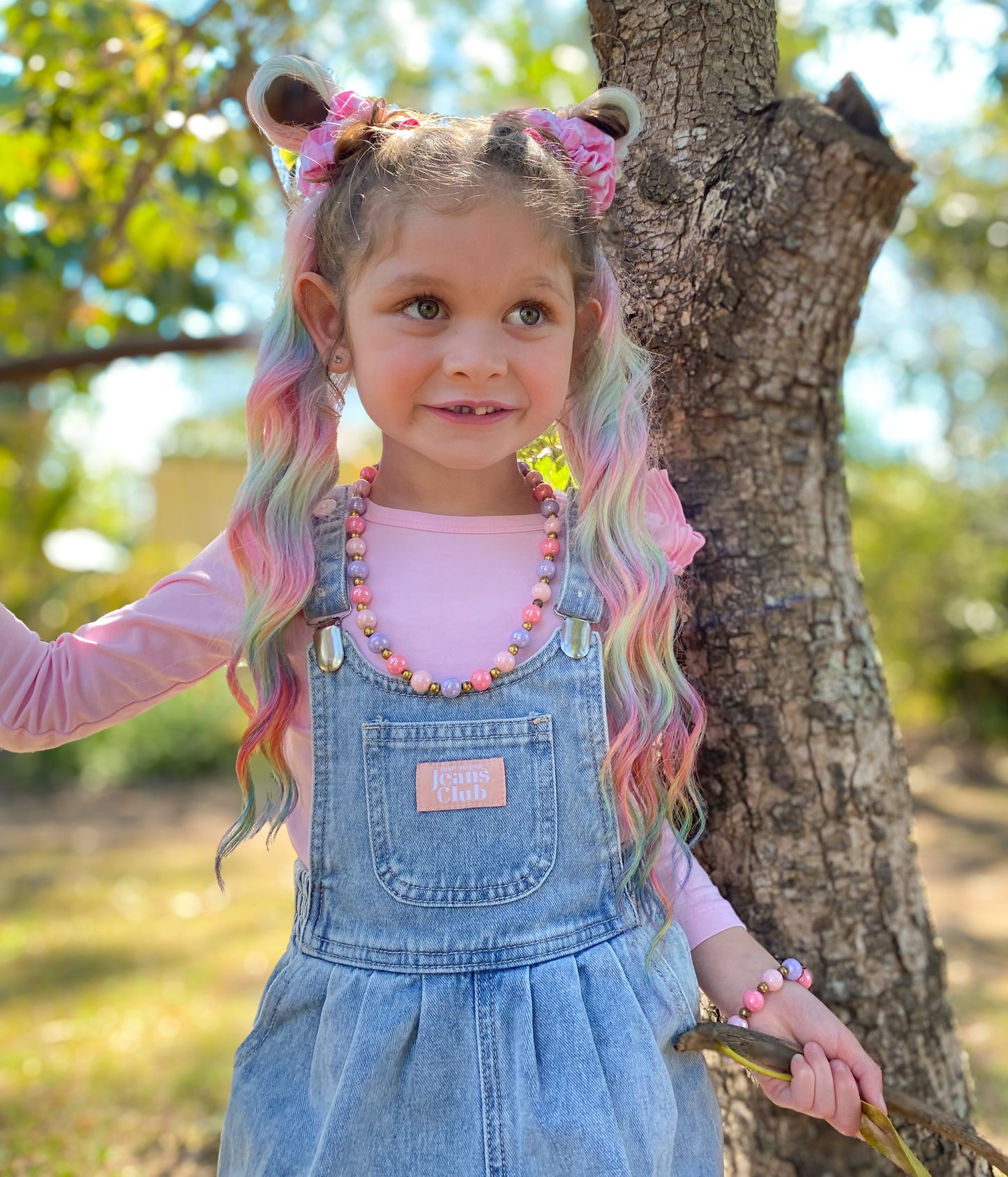 Rainbow Graffiti mermaid ponytail set