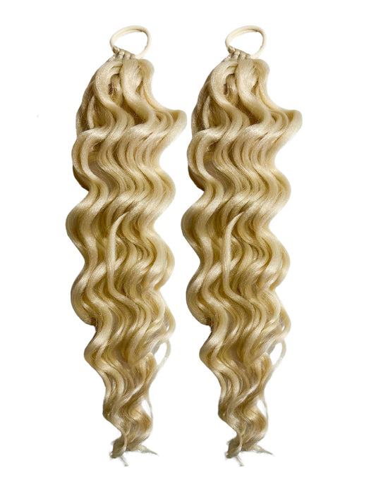 Vanilla mermaid ringlet ponytail set
