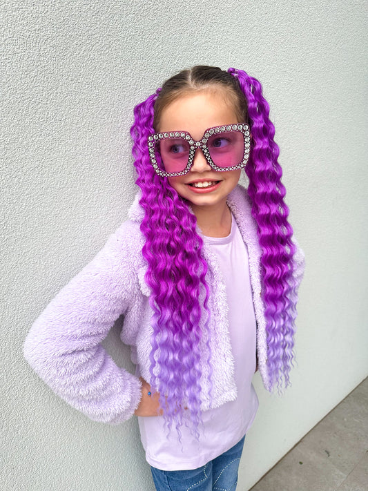 Purple Rain mermaid ponytail set
