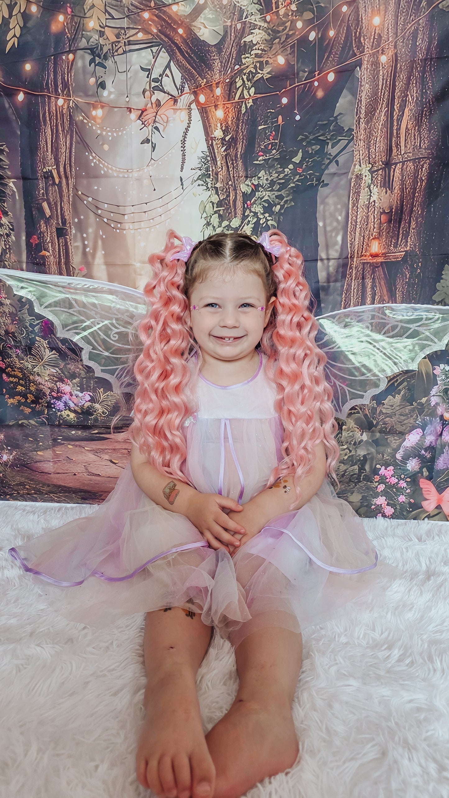 Strawberry mermaid curl ponytail set