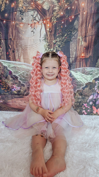 Strawberry mermaid curl ponytail set