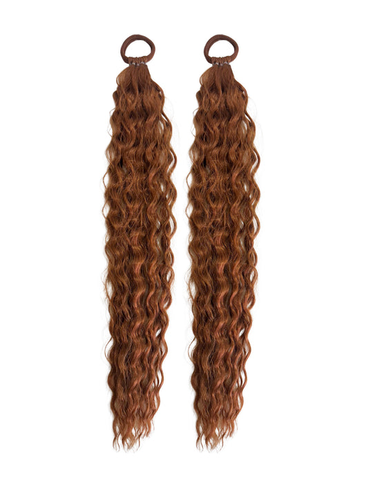 Auburn mermaid ponytail set