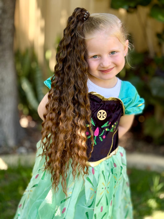 Chestnut mermaid ponytail set